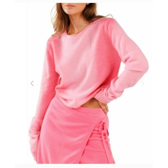 CRUSH CASHMERE Sz 1 S Pink Lollipop Hailey Gradient 100% Pullover Sweater NWT - Picture 11 of 12